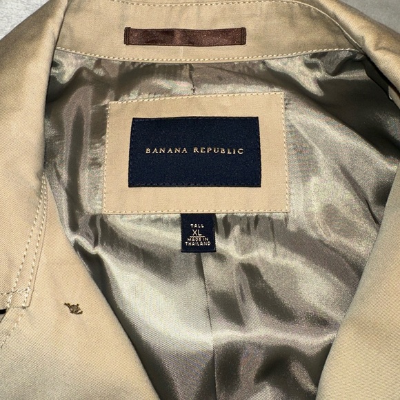 Banana Republic Men’s Trench Size XL - Picture 5 of 8
